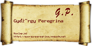 György Peregrina névjegykártya